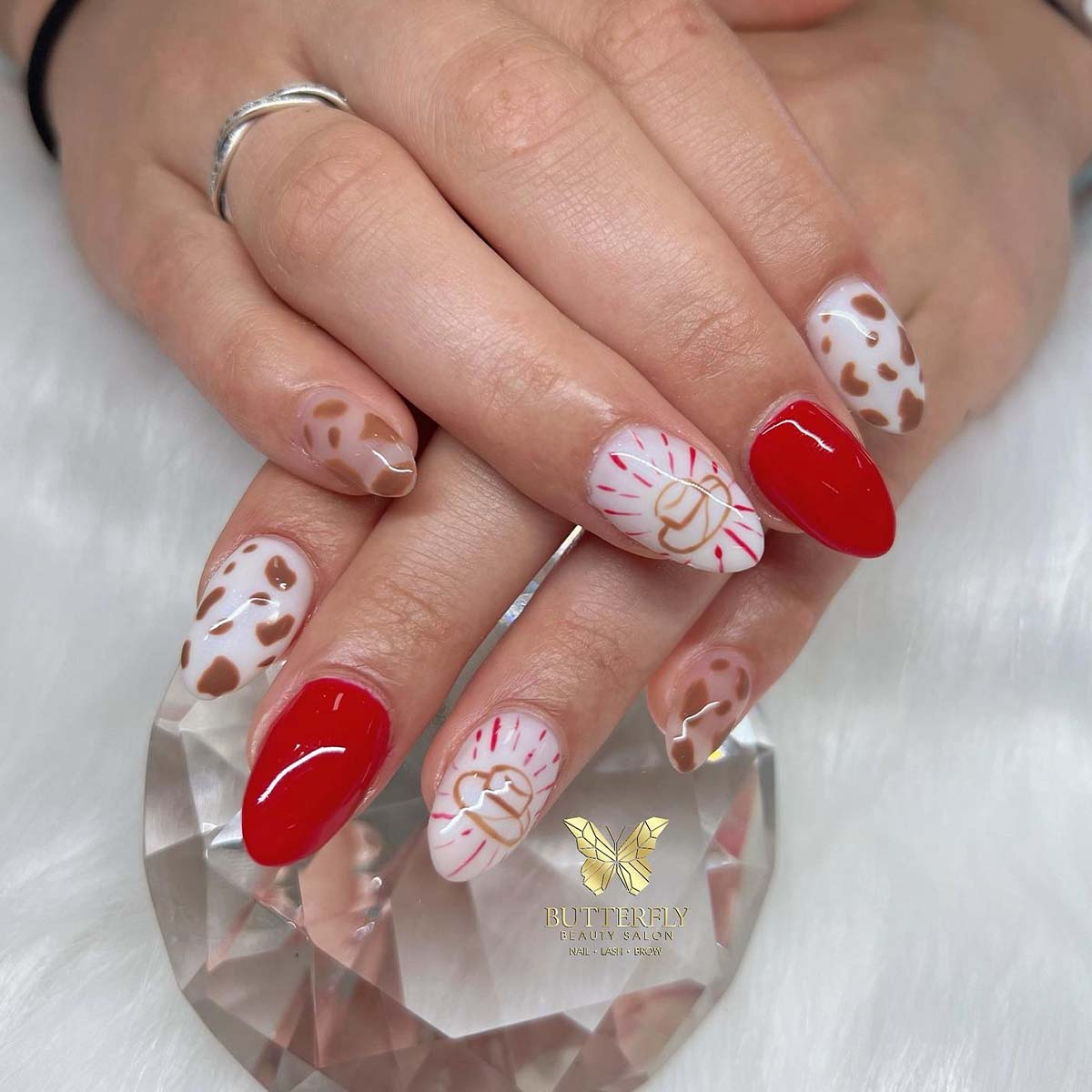Hand painted nail art